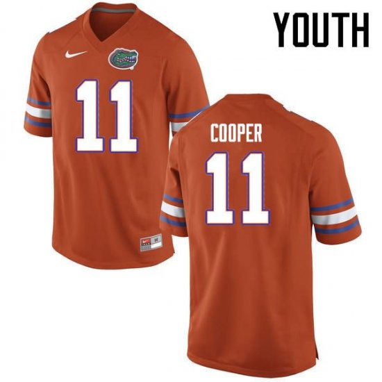 Youth Florida Gators #11 Riley Cooper NCAA Nike Orange Authentic Stitched College Football Jersey BBD2362DQ